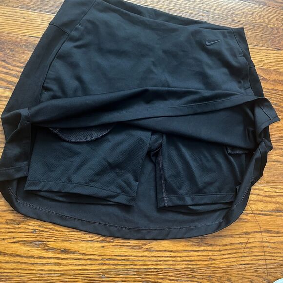 Nike Skort Women's Black M Dri Fit Tennis Golf Lined Skirt Stretch Pockets - Picture 3 of 11